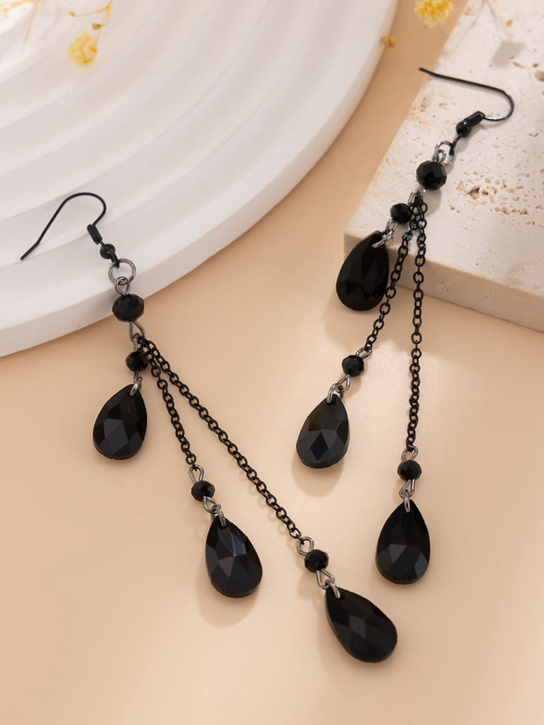 Gothic Wassertropfen Anhänger Ohrringe