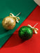 Weihnachten Ball Bogen Pailletten Stud Ohrringe