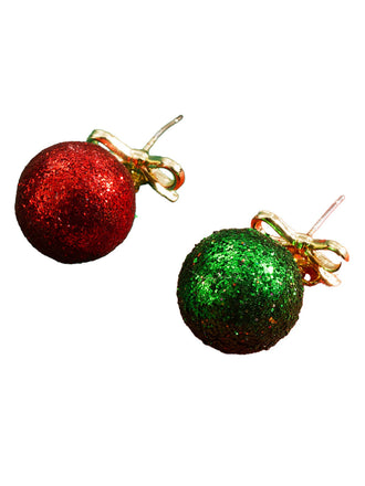 Weihnachten Ball Bogen Pailletten Stud Ohrringe