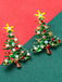 Weihnachten Baum Strassstein Ohrringe