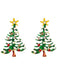 Weihnachten Baum Strassstein Ohrringe