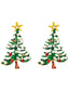 Weihnachten Baum Strassstein Ohrringe