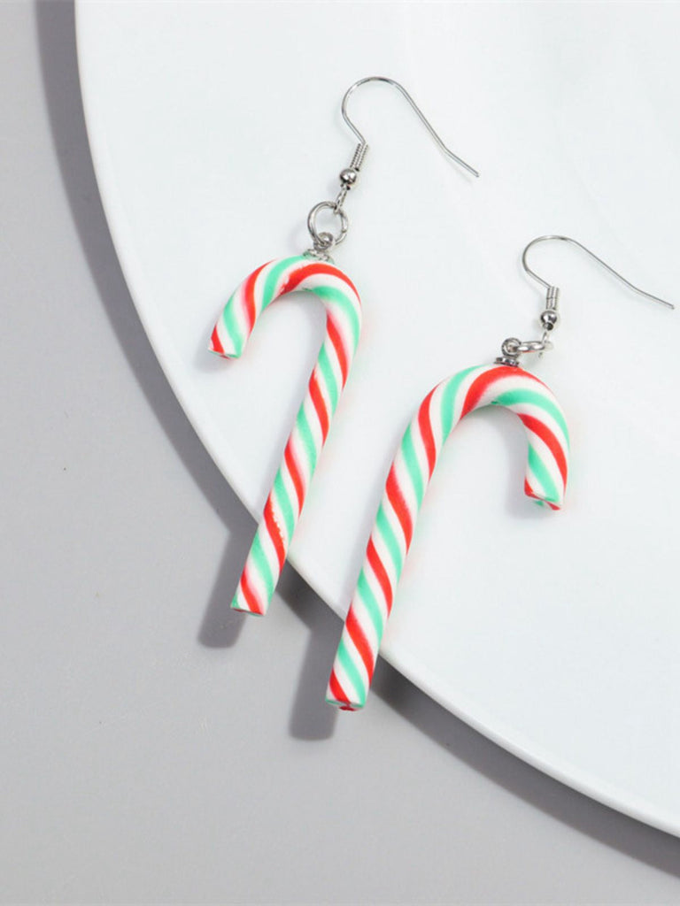Weihnachten Regenbogen Zuckerrohrbonbon Farbe Ohrringe