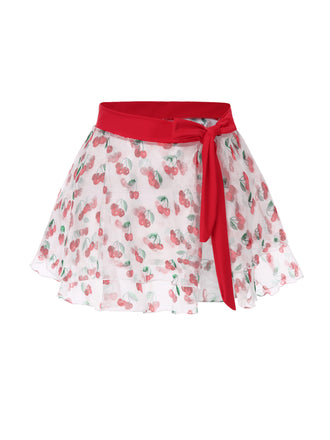 Rot 1950er Kirsche Taille-Binden Cover Up