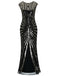 1920ER PAILLETTEN ART DECO MAXIKLEID