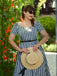 Schwarz 1950er Plaid Schulterfrei V-Ausschnitt Swing Kleid
