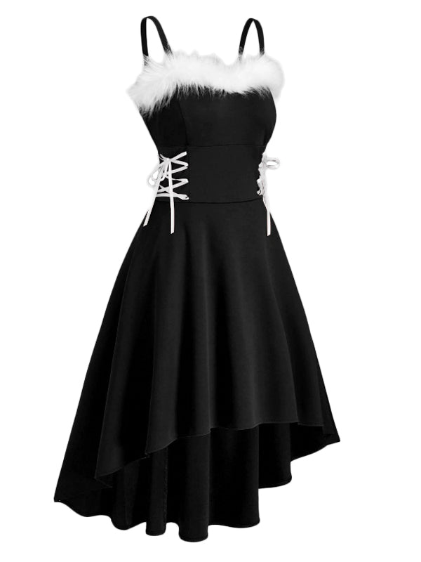 1950ER HILO HOHE TAILLE SPAGHETTI KLEID