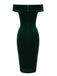 WEINROT SCHULTERFREI PENCIL KLEID