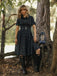 GRÜN 1950ER PLAID KURAZARM SWING KLEID