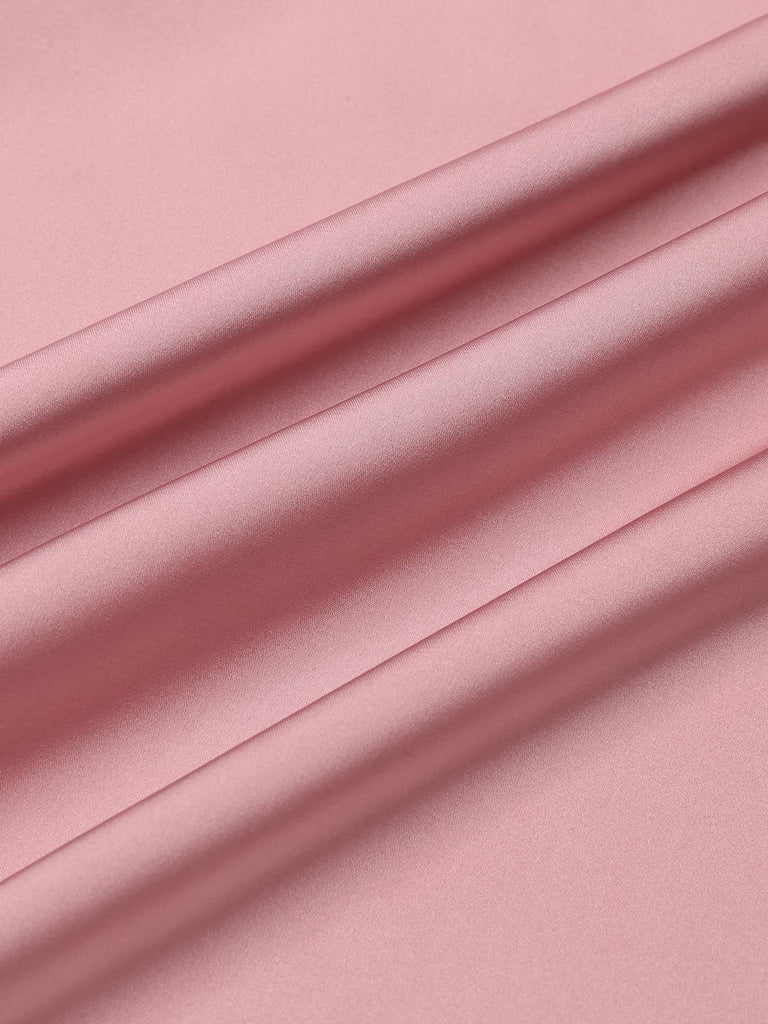 [Vorverkauf] Rosa 1960er Solide Spaghetti Träger Kleid