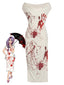 Weiß 1960er Halloween Zombie Braut Blut Bleistiftkleid