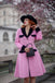 Rosa 1930er Samt Patchwork Taste Mantel