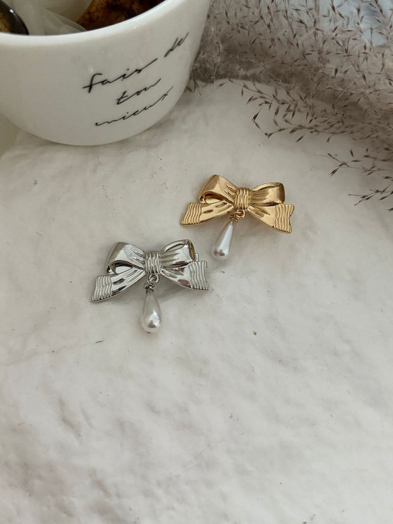 3D Bogen Perle Tropfen Haarspange