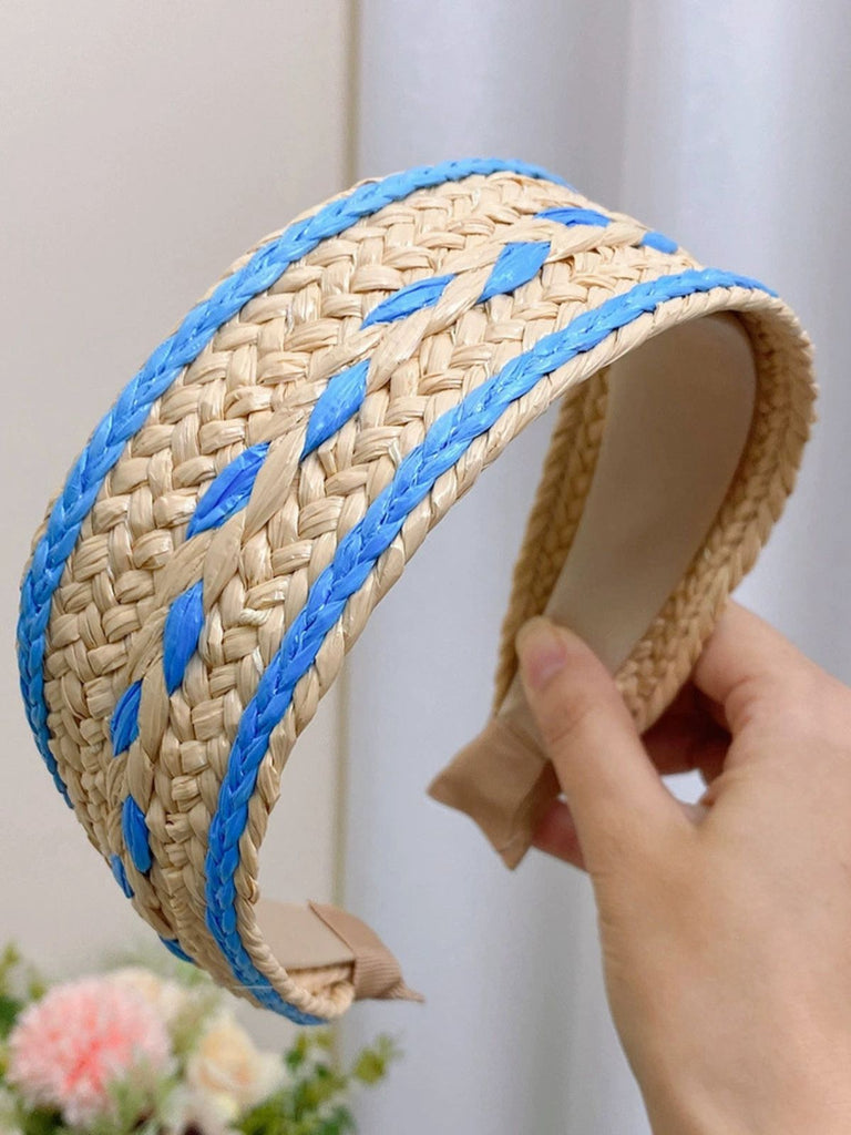 Boho Farbe Patchwork Geflochten Stirnband