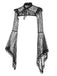 [Vorverkauf] Schwarz 1930er Glockenärmel Tie-Kragen Spitze Cape