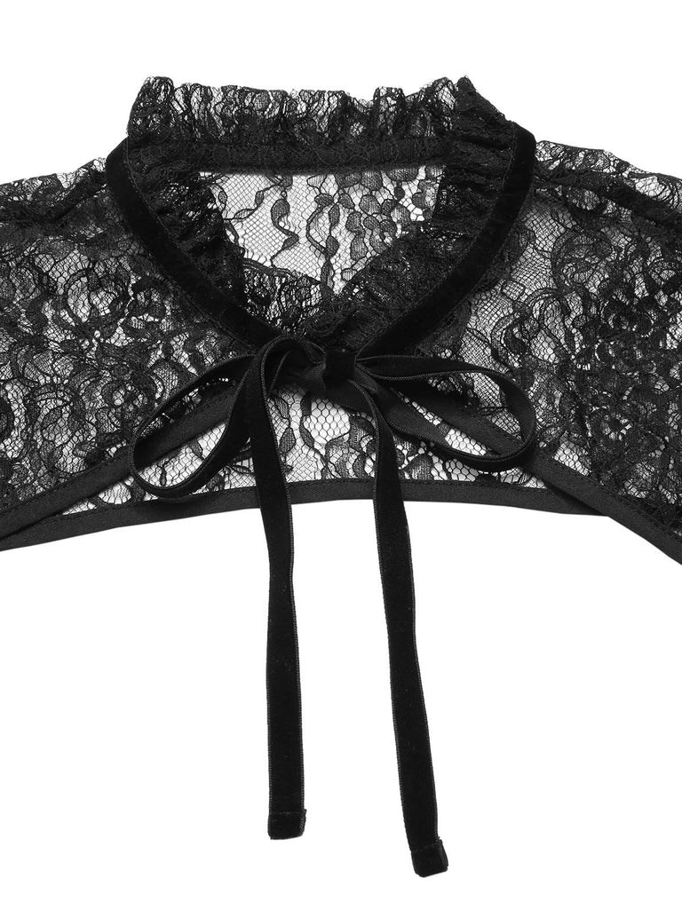 [Vorverkauf] 2PCS Rot & Schwarz 1930er Samt Bandeau Fischschwanz Kleid & Cape