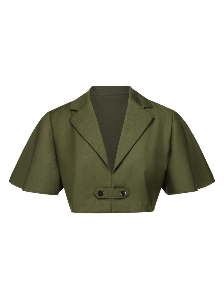 [Vorverkauf] 2PCS Grün 1950er Viktorianisch Bogen Tie Kleid & Kurzes Cape
