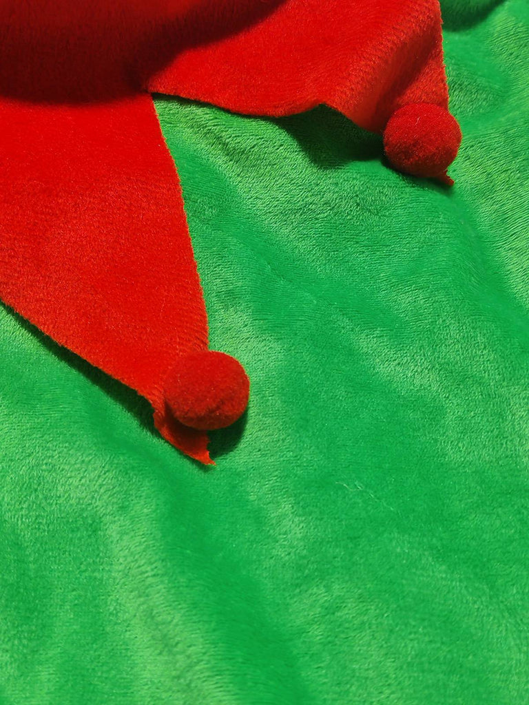 1950er Weihnachten Bommel Kapuzen Umhang