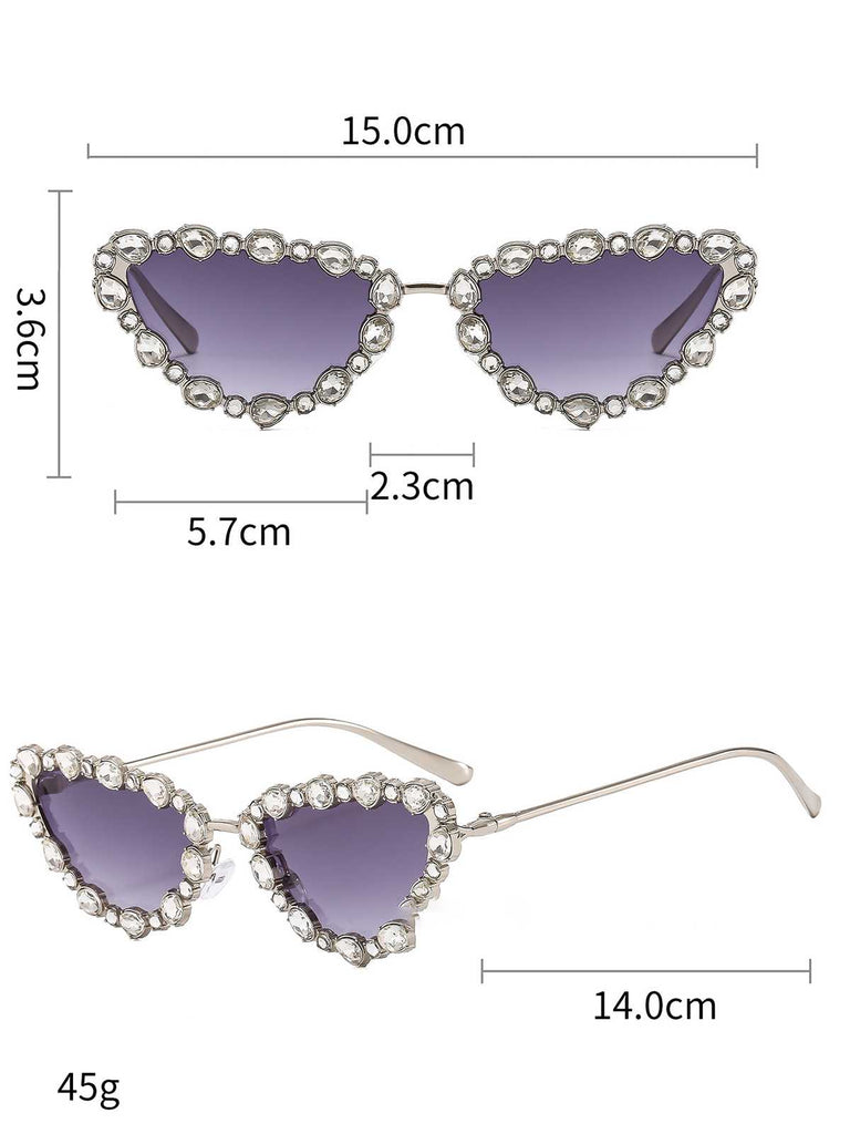 Vintage Diamant Katzenauge Sonnenbrille
