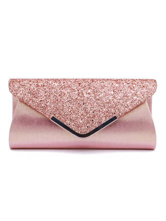 Retro Pailletten Leder Abendtasche