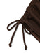 Braun 1950er Solide Tief V-Ausschnitt Halfter Bikini Set