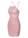 [Vorverkauf] Rosa 1960er Gestrickt Netz Cover-Up