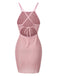 [Vorverkauf] Rosa 1960er Gestrickt Netz Cover-Up