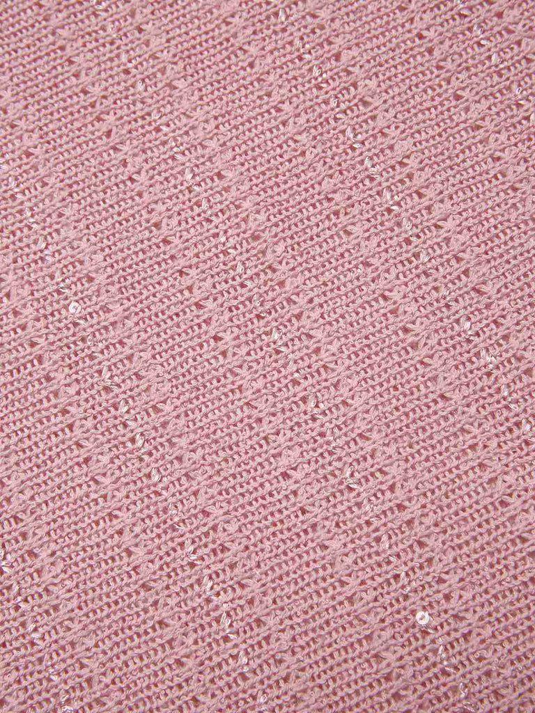 [Vorverkauf] Rosa 1960er Gestrickt Netz Cover-Up