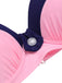 Rosa & Blau 1940er Träger Diamant Schnürung Bikini Set