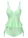 1940er Spaghetti Träger Ösenschale Tankini Set