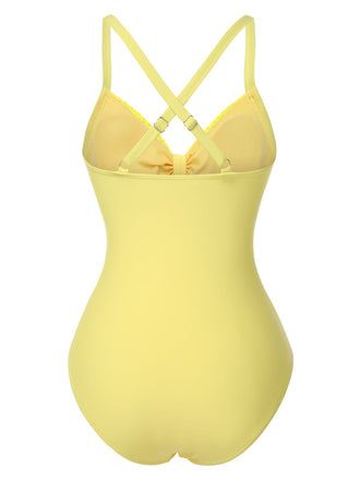 1950er Spaghetti Träger Kreuz-Zurück Badeanzug