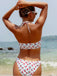 Weiß 1950er Halter Kirsche Bikini Set