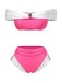 Pfirsichrosa 1970er Schmuck Prinzessin Bikini Set
