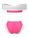 Pfirsichrosa 1970er Schmuck Prinzessin Bikini Set