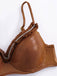 Braun 1950er Glänzend Strassstein Rüschen Bikini Set