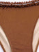 Braun 1950er Glänzend Strassstein Rüschen Bikini Set