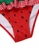 Rot 1950er Wassermelone Rüschen Bikini Set