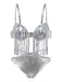 Silber 1970er Holographisch Pailletten Fransen Bikini Set