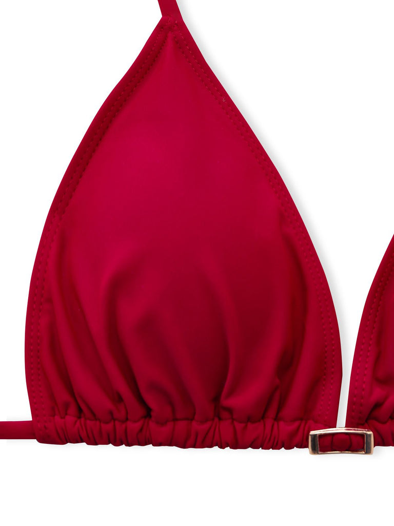 1950er Tief V-Ausschnitt Häkel Netz Halter Bademode