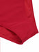 Rot 1950er Solide Tief V-Ausschnitt Gürtel Badeanzug