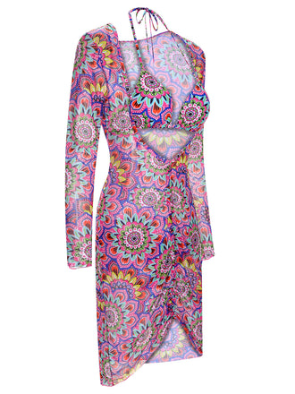 Multicolor 1930er Mandala Bikini Set & Cover-Up