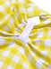 [Vorverkauf] Gelb 1950er Plaid Gurt Plissiertes Badeanzug