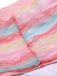 Multicolor 1960er Regenbogen Masche Badeanzug