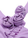 Lavendel 1940er 3D-Blumen Halter Einteiliger Badeanzug