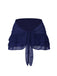 [Vorverkauf] Blau 1960er Solide Chiffon Rock Cover-Up