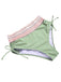Schwarz 1970er V-Ausschnitt Patchwork Hohe-Taille Bikini