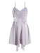 Lavendel 1970er Spitze Patchwork Schmetterling Nachthemd