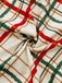 [Vorverkauf] Cremeweiß 1950er Weihnachten Plaid Blütenkragen Revers Robe