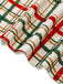 [Vorverkauf] Cremeweiß 1950er Weihnachten Plaid Blütenkragen Revers Robe