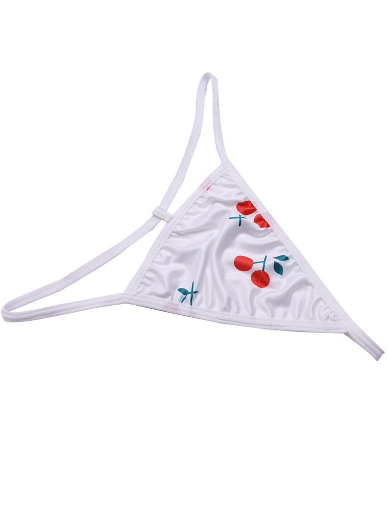 1960er Rot Kirsche Gerüscht Saum Träger Nachthemd